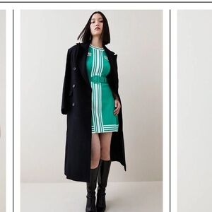 NWT Milano Knit Belted Stripe Detail Mini Dress​​​​